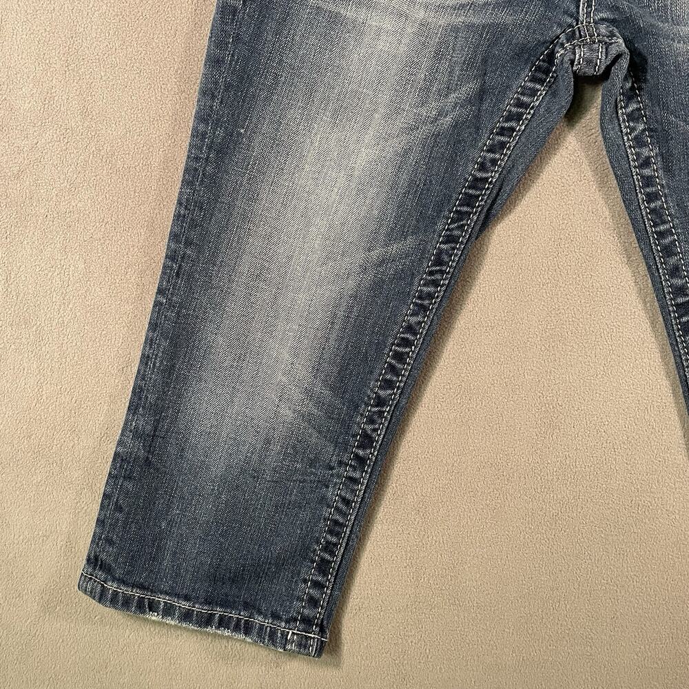 Miss Me Capri Crop Blue Jeans 27 x 16.5 Flap Pocket Bling JE5427C2 - Picture 5 of 13